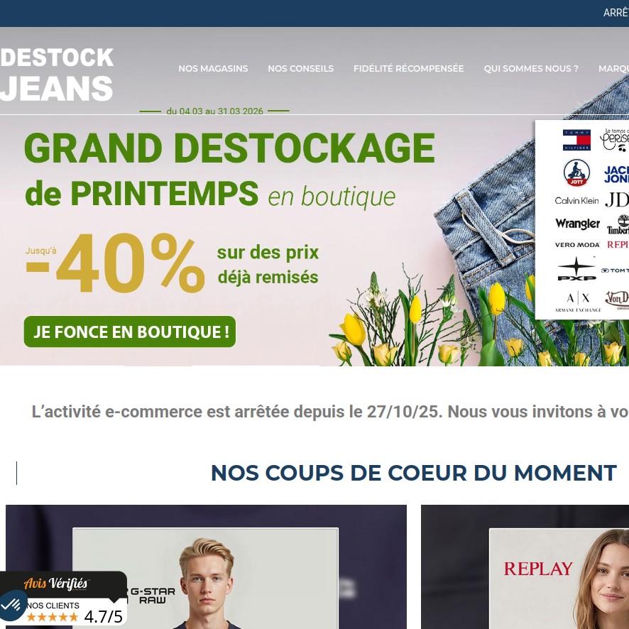 Destock Jeans - Déstockage de grandes marques